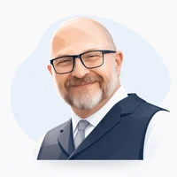 Illustrated portrait of Andrew R.